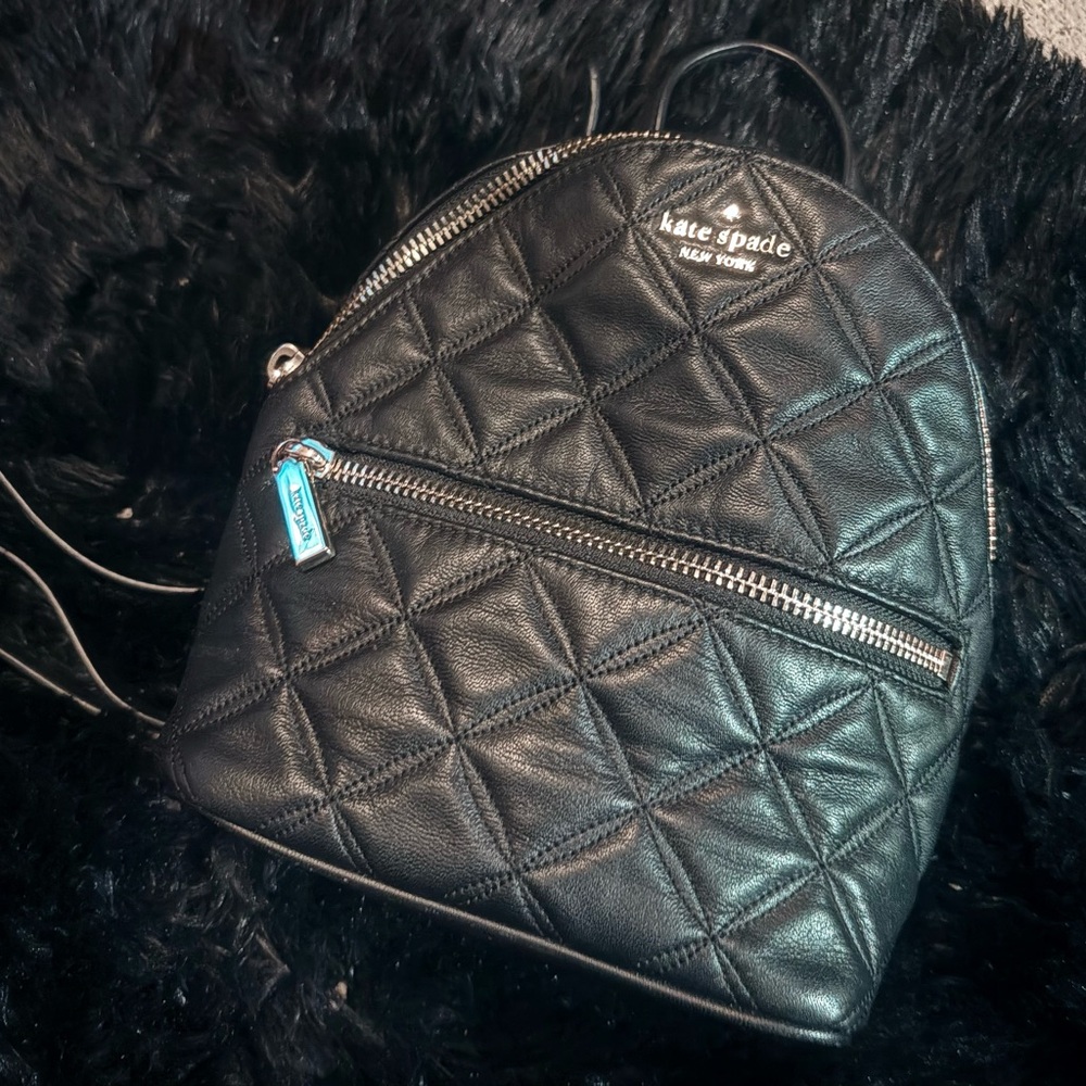 kate spade Black Quilted Mini Leather Backpack